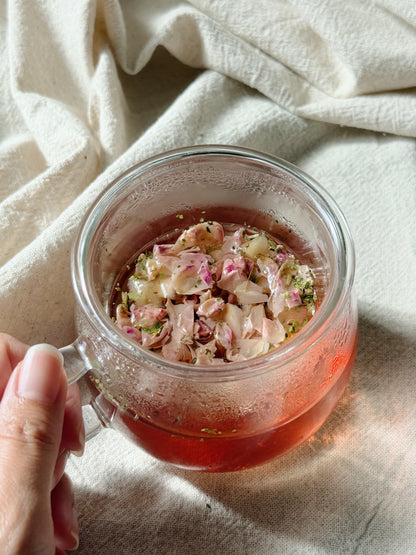 ごろっと果実の食べれるフルーツハーブティー(ももりんご)