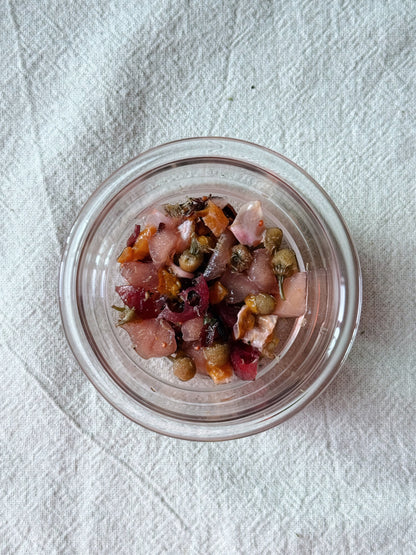 ごろっと果実の食べれるフルーツハーブティー(クランベリーブーケ)